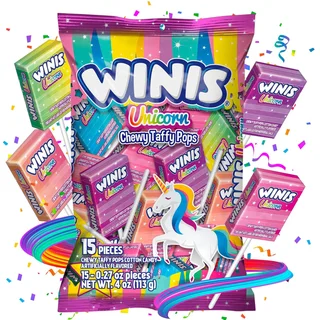 Winis Unicorn Chewy Taffy Pops, photo 3
