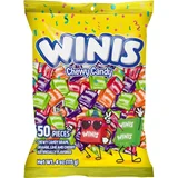 Winis Chewy Candy Original Variety Bag, Grape, Orange, Lime and Cherry